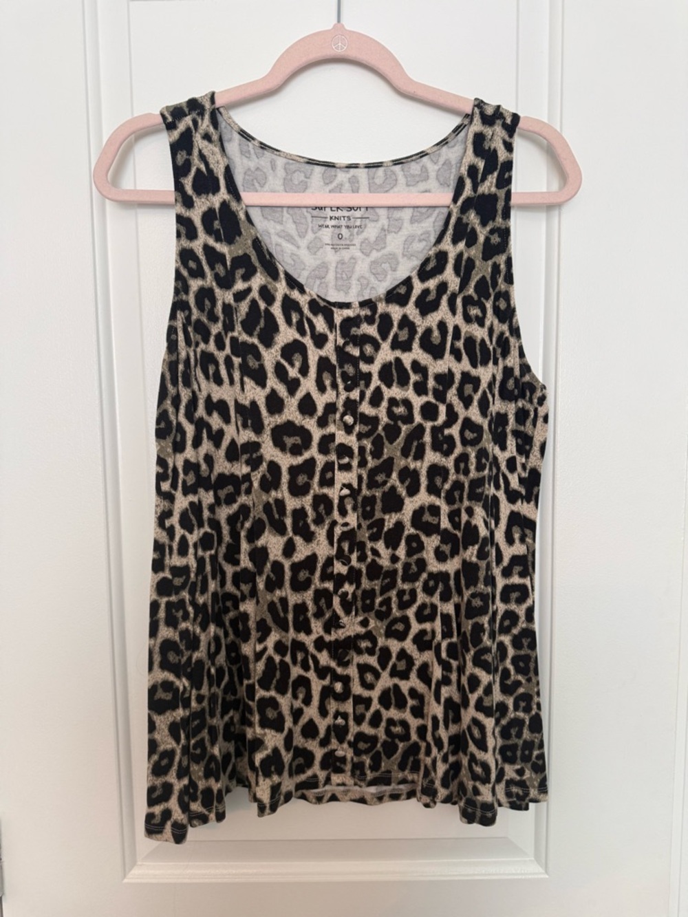 torrid Leopard-Print Scoop Neck Tank in Beige and Black